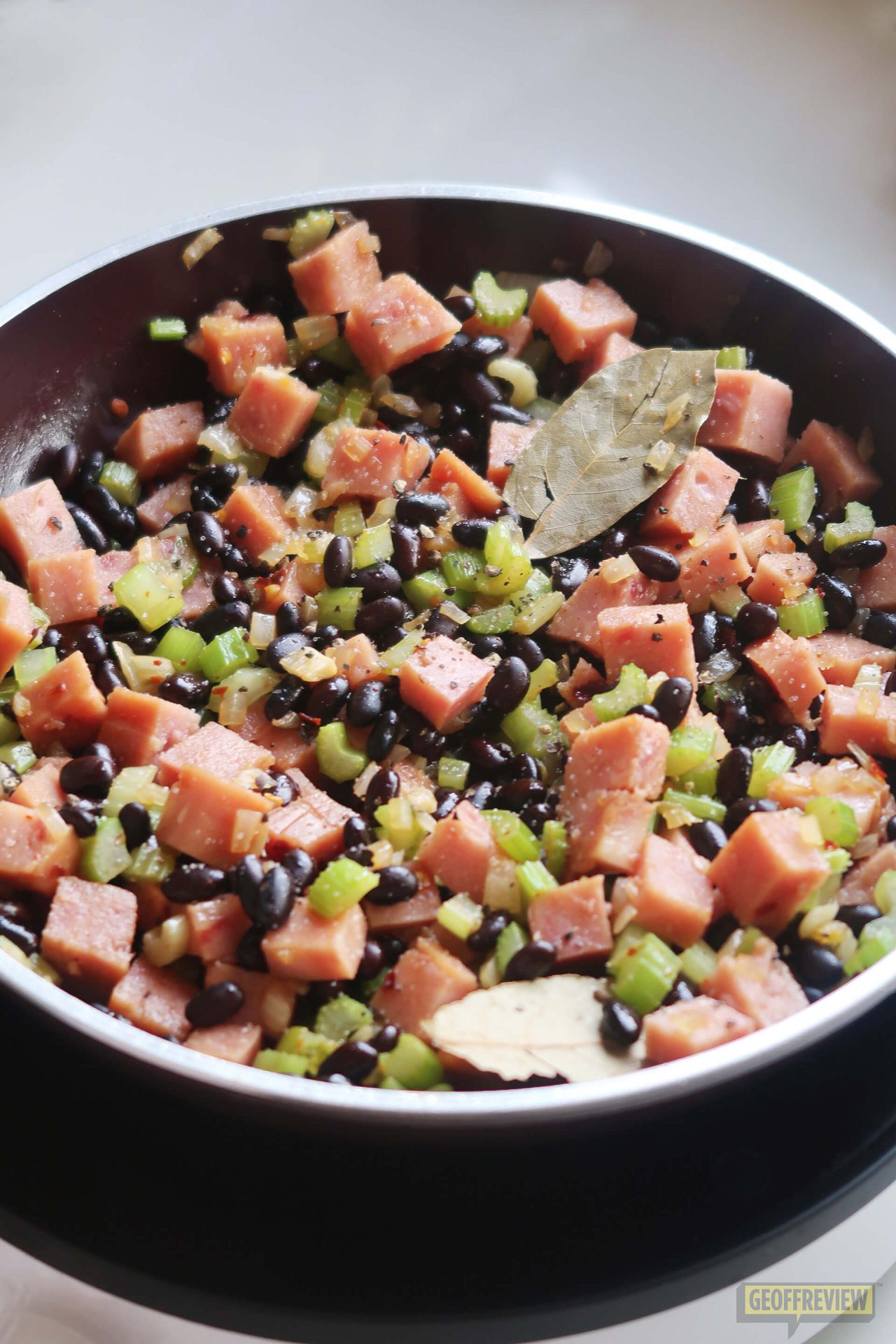 Noche Buena Recipe Idea U.S. Black Beans and Ham on Rice