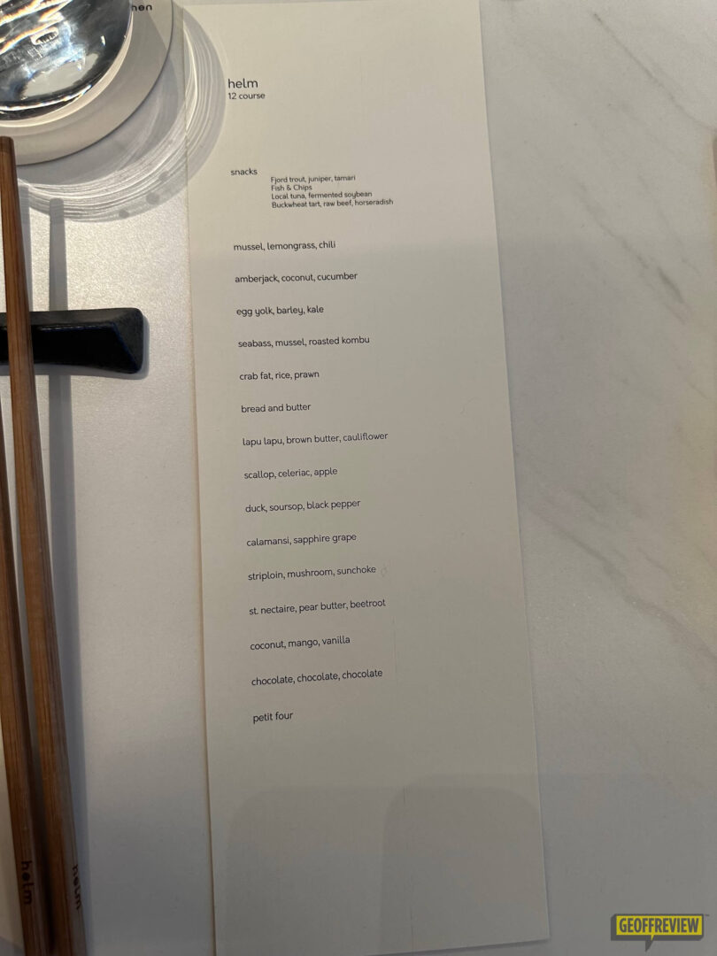 Helm by Josh Boutwood menu