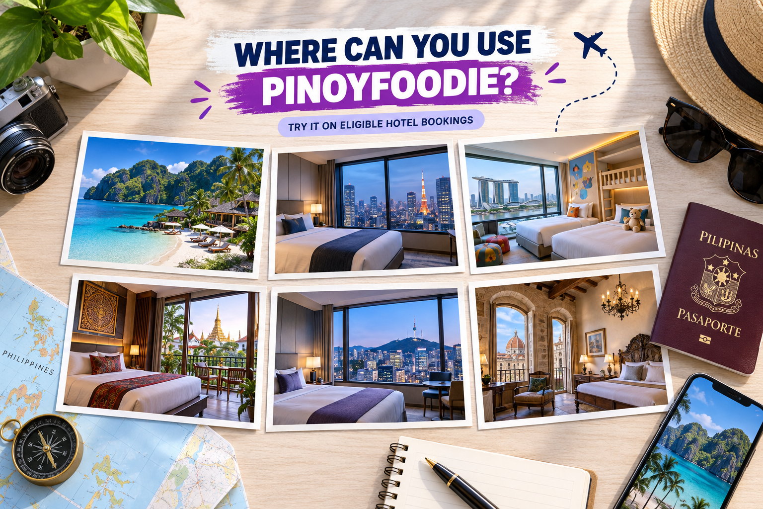 Hotel destinations where travellers can try Agoda promo code PINOYFOODIE