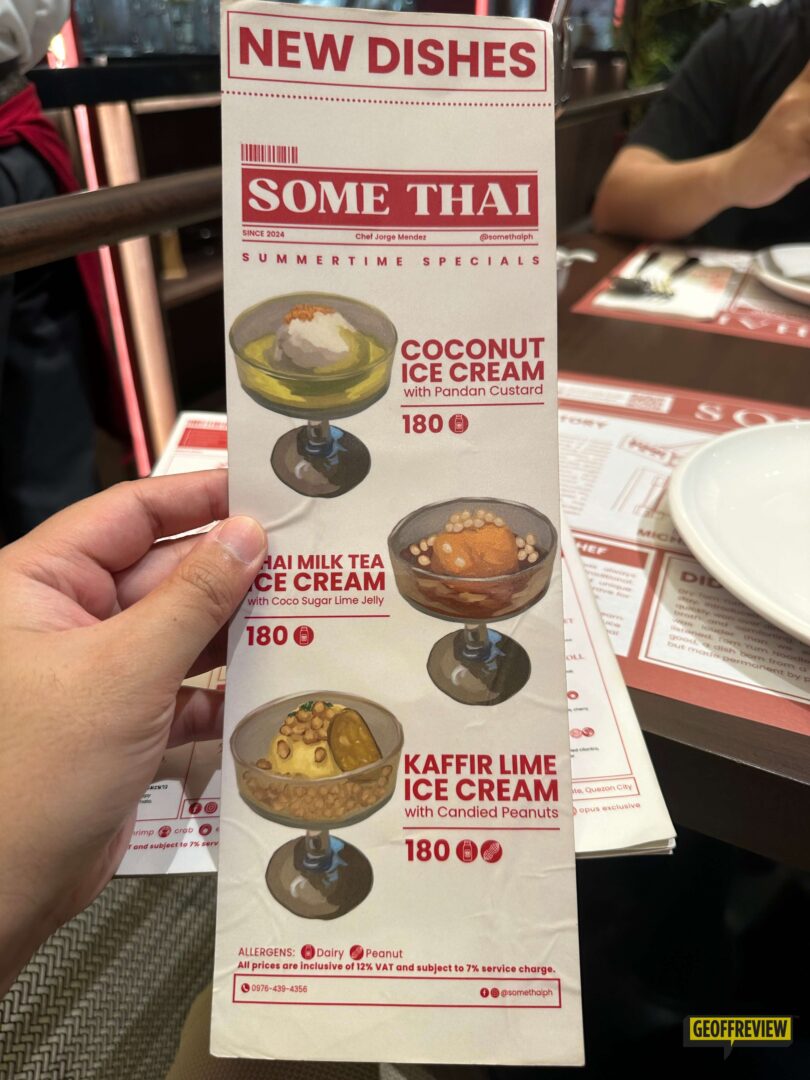Some Thai opus qc menu